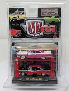 Coastline M2 Machines Auto-Lift 2er Pack 1957 Ford Fairlane 500 pink & rot 2009 - Bild 1 von 7