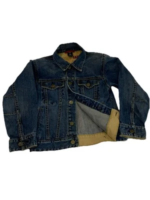Gap Jean Jacket Boys Size M 8 Distressed Denim Blue Trucker Style - Image 1 of 4