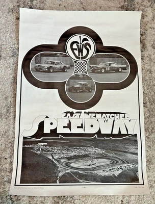 Póster East Wenatchee Speedway Washington 33 1/2 x 23 de carreras automáticas de la década de 1970 Foto 1 de 4