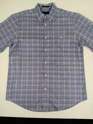 Camisa Orvis Abotonada Para Hombre Grande Firma Colección Manga Larga A Cuadros Púrpura Foto 1 de 4