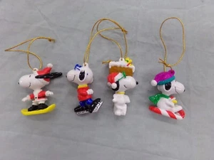 Lot of 4 Peanuts Life Snoopy Christmas Ornaments Ice Skating, Sledding & More - Picture 1 of 5