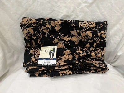 Новый Terra и небо высоты резинке леггинсы плюс женщин цветочный мокко черный размер 0 X, 4 X - Изображение 1 из 4