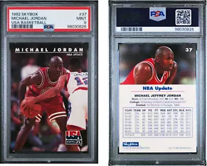 1992 SKYBOX USA BASKETBALL #37 MICHAEL JORDAN PSA 9 - Picture 1 of 1