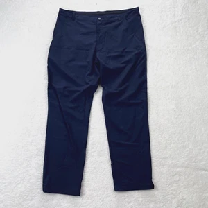 Oakley Pants Mens 38x30 Blue Flat Front Slash Pocket Straight Leg Zip Fly Golf - Picture 1 of 13