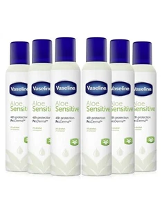 6 x Vaseline Aloe Sensitive 48H protection ProDerma 0% Alcohol Antiperspirant - Picture 1 of 1