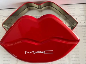 MAC LIMITED EDITION RED LIPS MAKEUP COSMETICS TIN BOX CASE 8"x5" NEW FAST SHIP - Picture 1 of 5