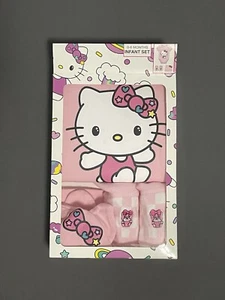 NWT Sanrio Hello Kitty x SP Joy 3-Piece 0-6 Months Infant Set White/Pink RARE - Picture 1 of 5
