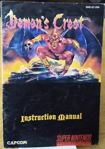 Super Nintendo SNES Auténtico SOLO MANUAL Demons Crest Capcom SNS-3Z-USA  - Imagen 1 de 4