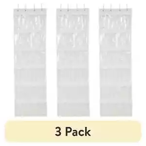 (3 pack) Mainstays 24 Pocket over the Door Non Woven Closet Shoe Organizer - Picture 1 of 9