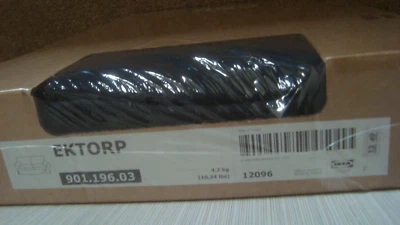 IKEA EKTORP 2-seat Sofa Loveseat COVER Idemo BLACK Cotton Slipcover 901.196.03 - Image 1 of 4