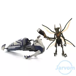Star Wars 3.75" Clone Wars TCW Separatist Speeder & Geonosian Warrior Completo - Imagen 1 de 1
