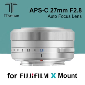 Silver TTArtisan 27mm F2.8 APS-C Auto Focus Lens for Fujifilm Fuji X mount Camer - Picture 1 of 2
