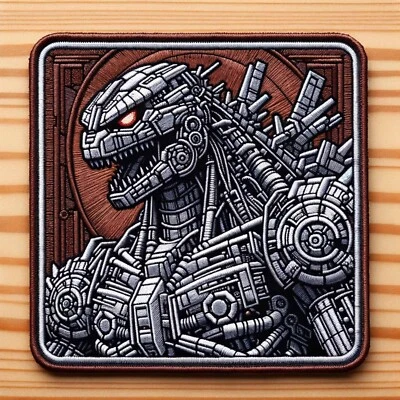 Kaiju Patch Embroidered Iron-on Applique Giant Monster Films Movies Retro Comics - Image 1 of 4