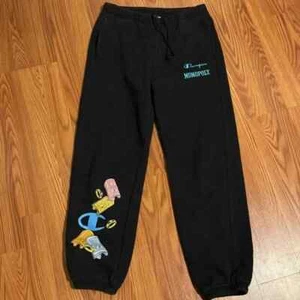 Champion x Hasbro Women’s Unisex Monopoly Black Joggers Size S NWOT Streetwear - Picture 1 of 8