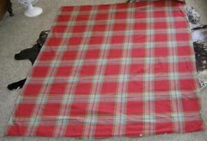 Duvet Pottery Barn Red Blake Plaid Twin PAIR Lot of 2