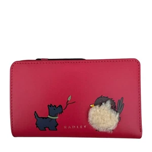 RADLEY flauschige Vogel kupferrosa Leder mittelgroße faltbare Handtasche mit Staubbeutel - neu - Bild 1 von 5