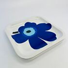 Marimekko Unikko Zak designs 2 piatti piastre fiore blu melanina 21,4 cm