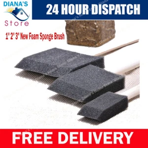 New Foam Sponge Brushes in Assorted Sizes 1",2",3" For Painting Art & Craft - Picture 1 of 72