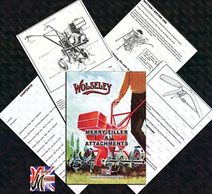Merry Tiller Rotovator, Attachments & Engine Manual Set - New 125 Page Version - Picture 1 of 6