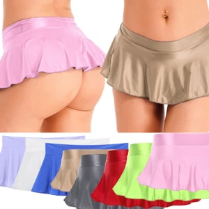 Damen Minirock Unterteil Nachtwäsche Kostüme Unterwäsche glänzend Nachtwäsche sexy - Bild 1 von 111