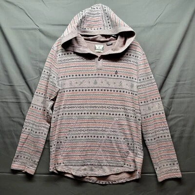 Volcom Men's Fair Isle Ole Hooded Henley size M Perfect for Holidays! - Image 1 of 4