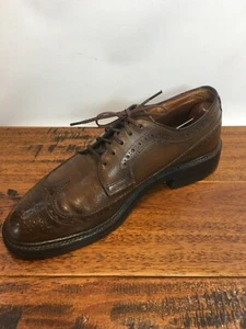 Vintage British Walkers size 7 B/D LongWing Blucher Brogue Mahogany Leather - Picture 1 of 12