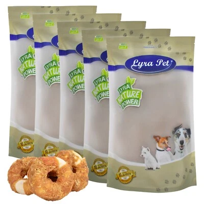 5 kg Kauringe mit Hühnerbruststreifen Kausnack Hundefutter fettarm Lyra Pet® - Bild 1 von 4