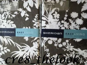 SHERIDAN SEBINA CHARCOAL EUROPEAN PILLOWCASES - FULLY REVERSIBLE - - Picture 1 of 3