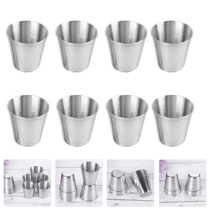 6 Pcs Stainless Steel Wine Glass Cups Drinking Reusable - Picture 1 of 12