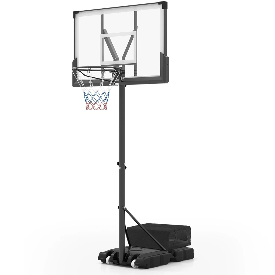 COSTWAY Basketballkorb Basketballständer 125-305 cm höhenverstellbar mit Netzen