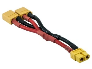 XT60 Femal to Male Connector Parallel Dual Battery Wire 14AWG Silicone - Picture 1 of 4