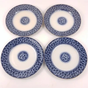 4 platos de cena antiguos WAA William Alsager Adderley azul margarita 9 7/8" - Imagen 1 de 9