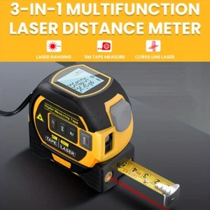 Laser Tape Measure 3 In 1 Digital Tape Measure High Precision Laser Rangefinder - Picture 1 of 8