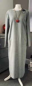 Massimo Dutti Grey Wool Blend Long Dress XS Oversized Almost Maxi Unstructured - Picture 1 of 11