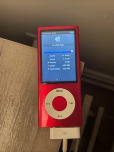 Apple iPod Nano 5th Gen Red 16gb A1320 Bad Battery Good Physical Condition - Picture 1 of 16
