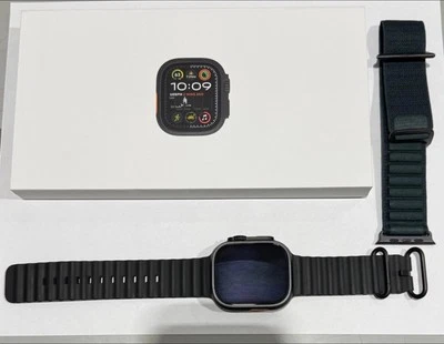 Apple Watch Ultra 2 49mm GPS + Cell Titanium Case w/ Black Ocean Band MX4P3LW/A - Image 1 of 4
