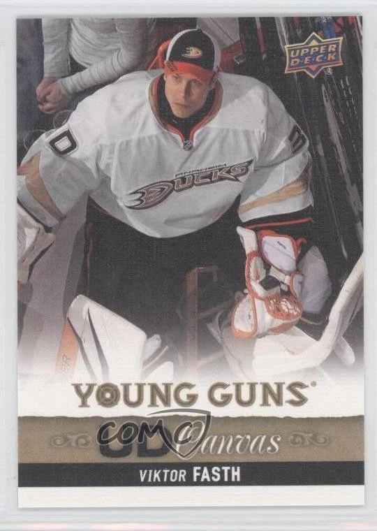 2013-14 Upper Deck UD Canvas Young Guns Viktor Fasth #C117 Rookie RC - Image 1 of 2