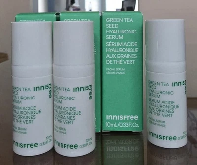 Suero hialurónico Innisfree Green Tea 3 tamaño de viaje 0,33 fl oz/10 ml cada uno nuevo en caja Foto 1 de 2