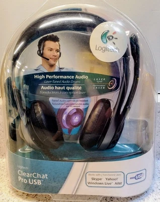 Logitech ClearChat Pro USB High Performance Headset 981-000010 - New Sealed  - Image 1 of 4