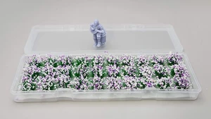 JHT - Lavender Flower Clusters - Self Adhesive Grass Tufts - 10mm height x 9mm b - Picture 1 of 1