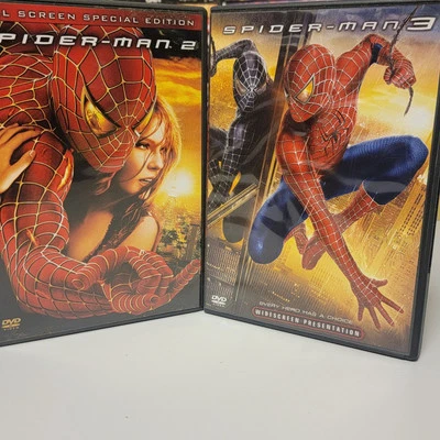 Spider-Man 2 DVD 2004 2-Disc Special Full Screen Spider-Man 3 2007 Widescreen  - Image 1 of 4