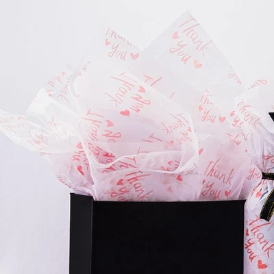 30 листов 20 «x 28» белый с металлический розовый спасибо ткани бумаги оптом, розовый... - Изображение 1 из 4