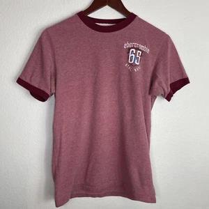 Vintage 90s Abercrombie & Fitch Ringer T Shirt Single Stitch Damen L Red Blend - Bild 1 von 9