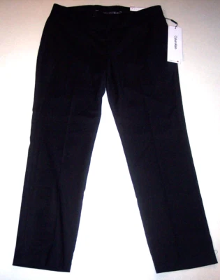 Pantalones de vestir Calvin Klein para hombre talla 34x29 negros sólidos calce ajustado JEROME NUEVOS CON ETIQUETAS A2 Foto 1 de 4