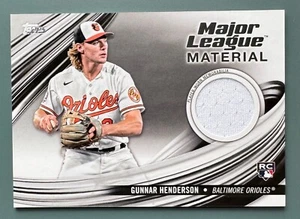 2023 Topps Major League Material #MLM-GH Gunnar Henderson RC relic card - Picture 1 of 2