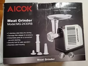 AICOK MG-2430RB Elektrischer Fleischwolf Edelstahl Wurst 300w gebraucht - Bild 1 von 12