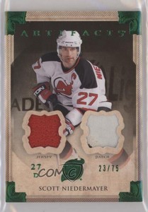 2013 Upper Deck Artifacts Emerald Jersey/Patch /75 Scott Niedermayer Patch HOF