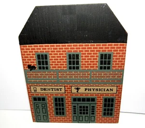 The Cat's Meow Village Dentist~ Physician Wood Shelf Sitter Building - Picture 1 of 2