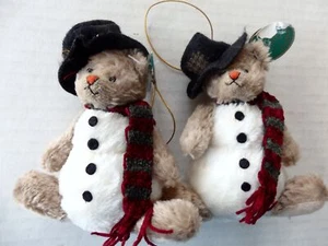 2 Beanington Collection "Iceman" Snowman Bears New With Tags - Picture 1 of 2