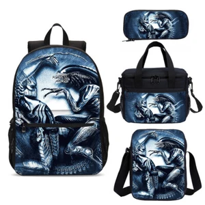 Aliens Vs Predator Film große Schulrucksäcke Thermo Brotzeittasche Federtasche Posten - Bild 1 von 19